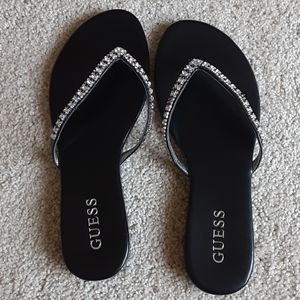 Guess Sequin Flip Flops Size 7M